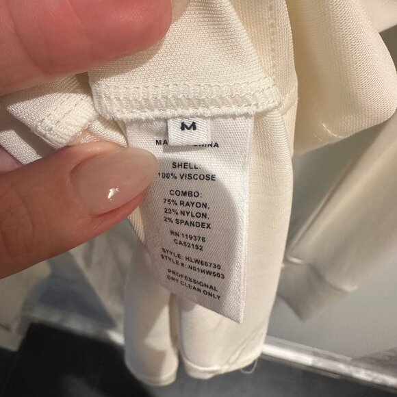 HELMUT LANG Off White Slim-Fit Stretch Button Down Shirt - Picture 5 of 7